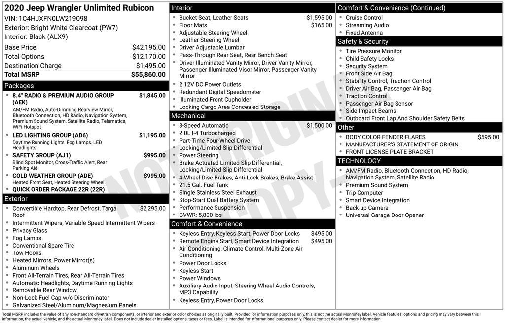 2020 Jeep Wrangler Unlimited Rubicon
