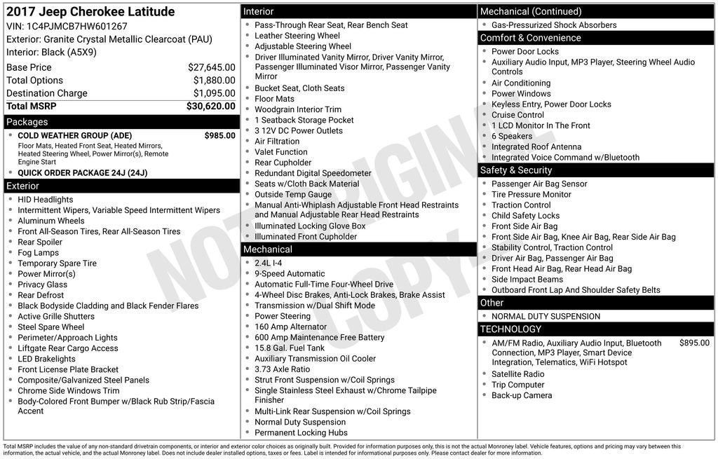 2017 Jeep Cherokee Latitude