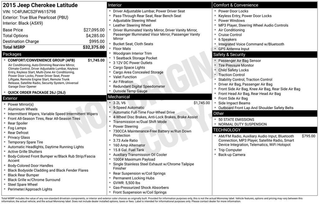 2015 Jeep Cherokee Latitude