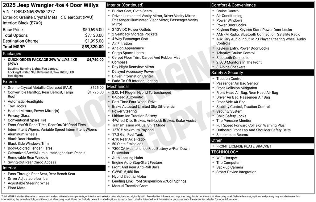 2025 Jeep Wrangler 4xe Willys