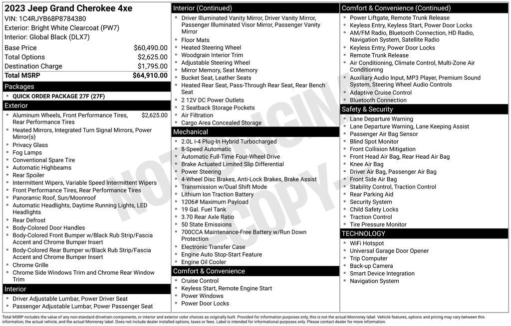2023 Jeep Grand Cherokee 4xe Base