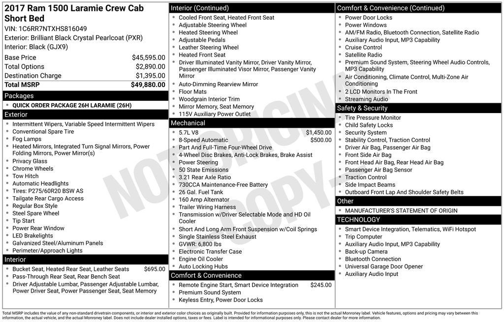 2017 RAM 1500 Laramie