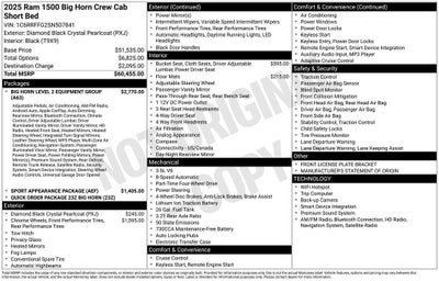 2025 RAM 1500 Big Horn