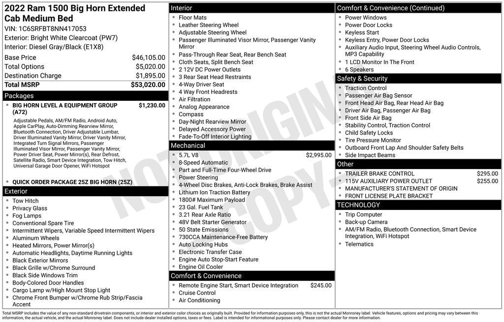 2022 RAM 1500 Big Horn