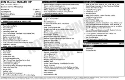 2022 Chevrolet Malibu RS