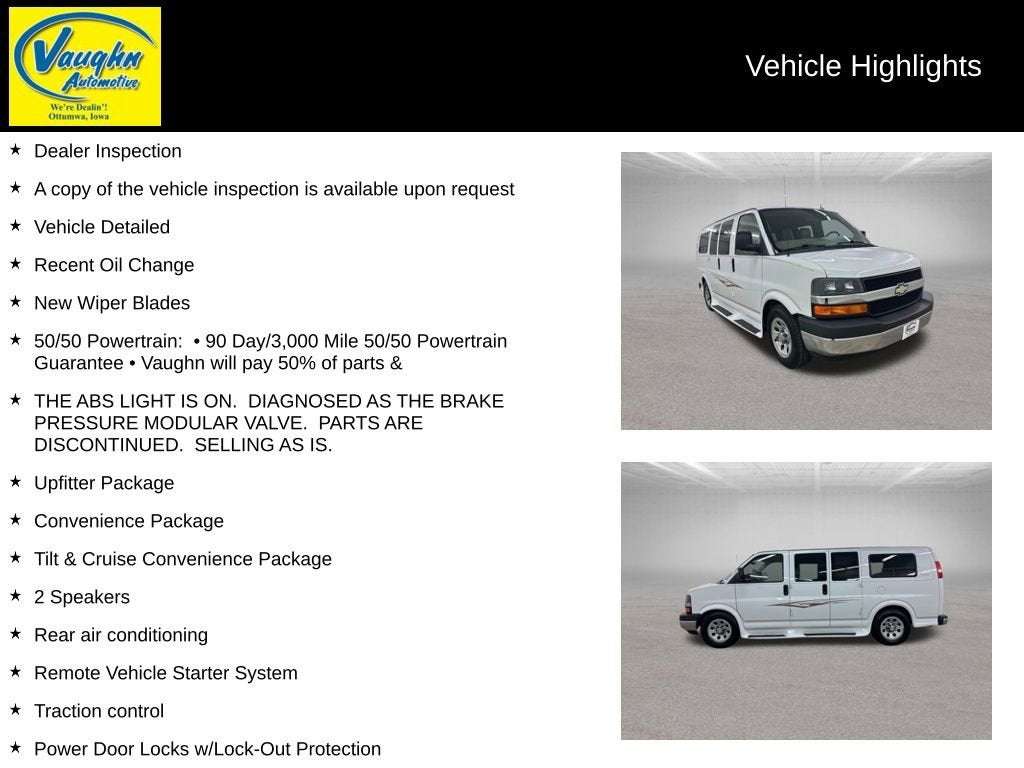 2011 Chevrolet Express Cargo 1500 YF7 Upfitter