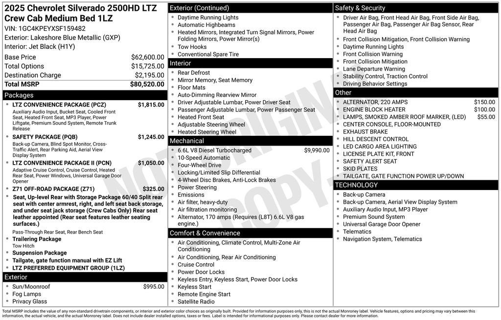 2025 Chevrolet Silverado 2500 HD LTZ