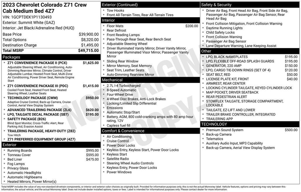2023 Chevrolet Colorado Z71