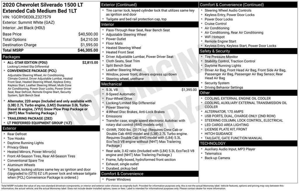 2020 Chevrolet Silverado 1500 LT