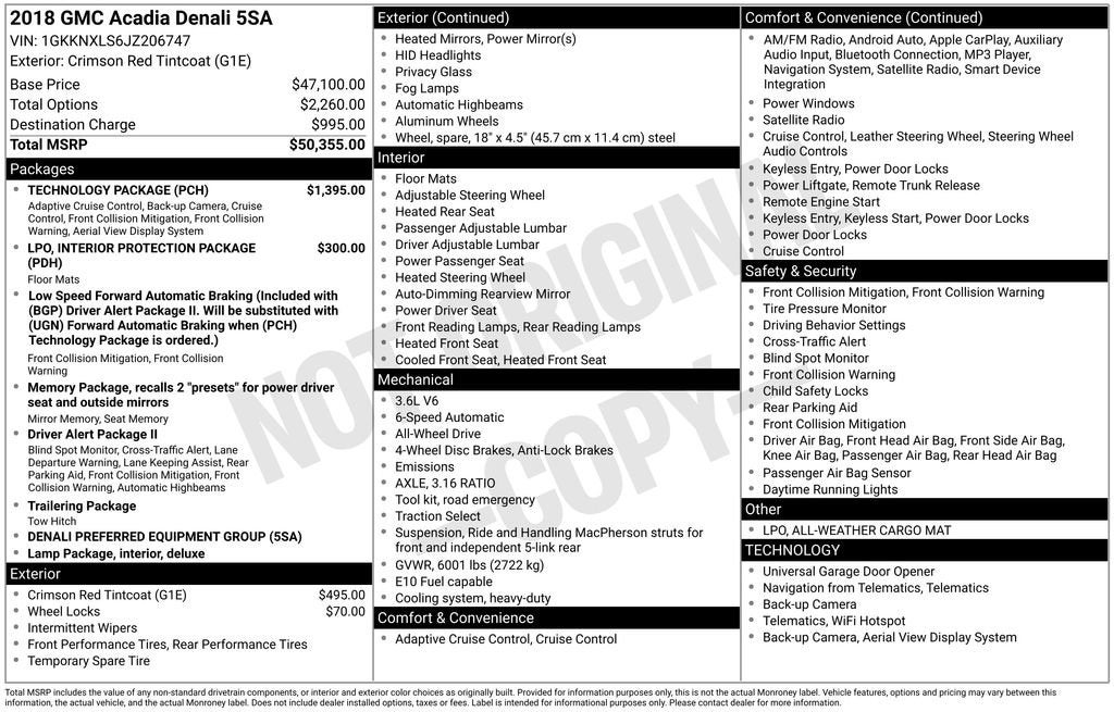 2018 GMC Acadia Denali