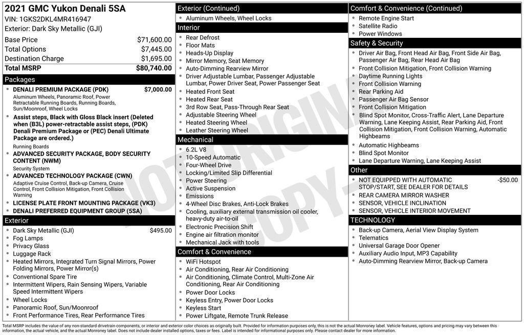 2021 GMC Yukon Denali