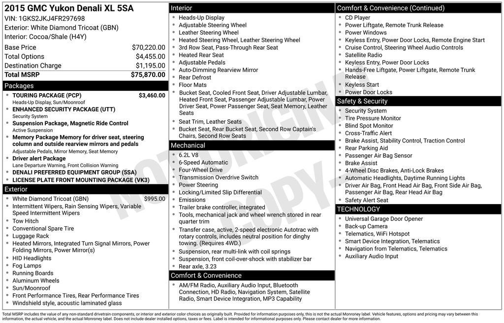 2015 GMC Yukon XL Denali