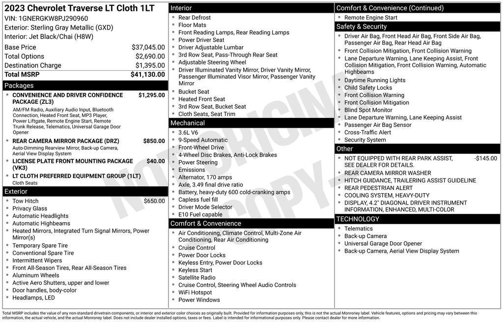 2023 Chevrolet Traverse LT Cloth