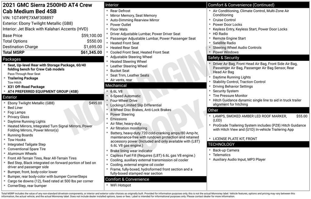 2021 GMC Sierra 2500 HD AT4
