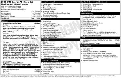 2022 GMC Canyon AT4 - Leather