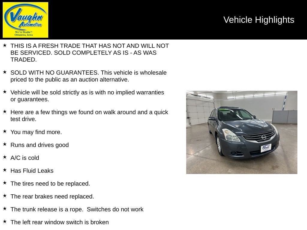 2012 Nissan Altima 2.5 SL