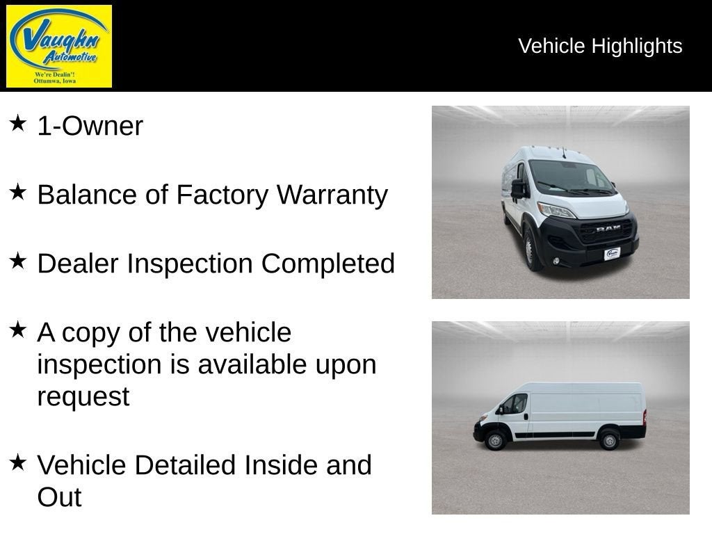 2024 RAM ProMaster Cargo Van Tradesman