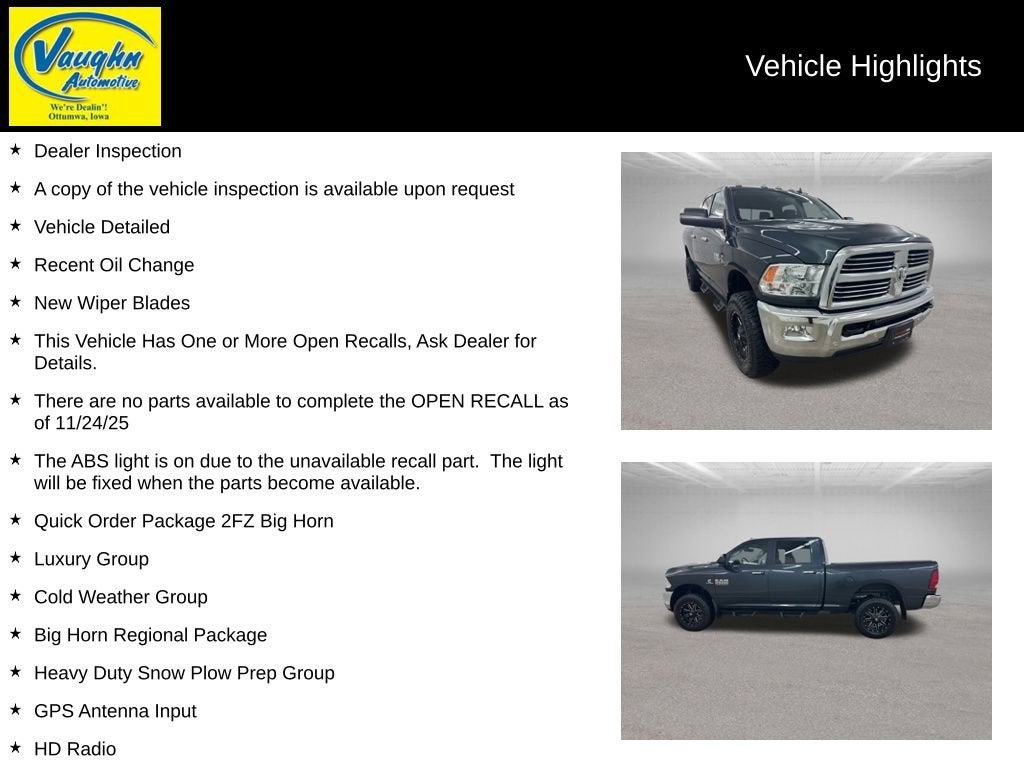 2018 RAM 2500 Big Horn