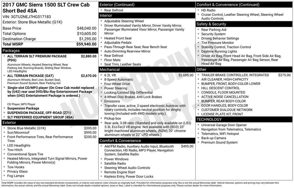 2017 GMC Sierra 1500 SLT