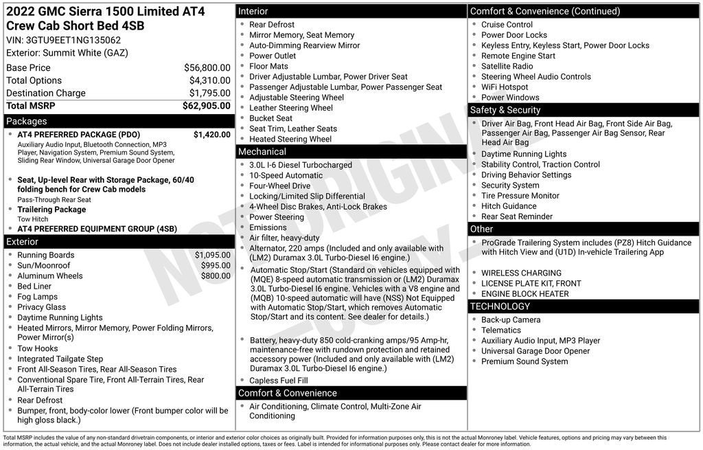 2022 GMC Sierra 1500 Limited AT4