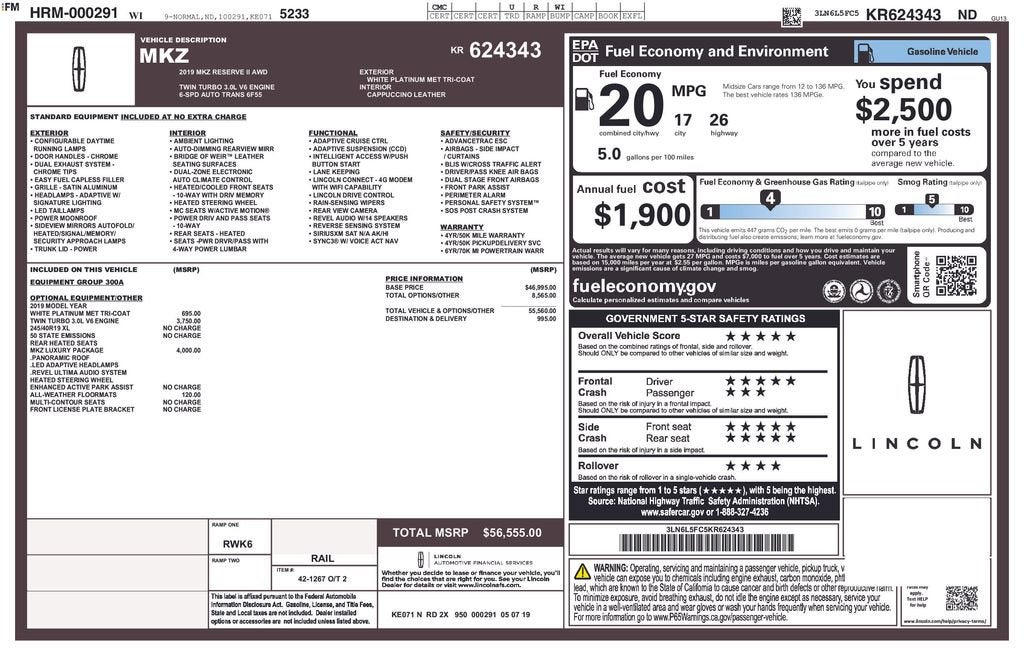 2019 Lincoln MKZ Reserve II