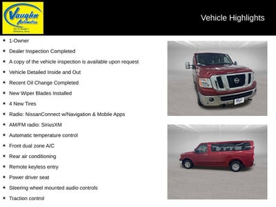 2020 Nissan NV Passenger NV3500 HD SL