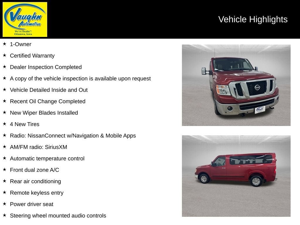 2020 Nissan NV Passenger NV3500 HD SL