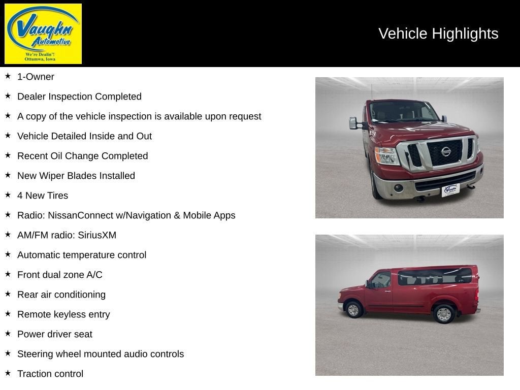 2020 Nissan NV Passenger NV3500 HD SL