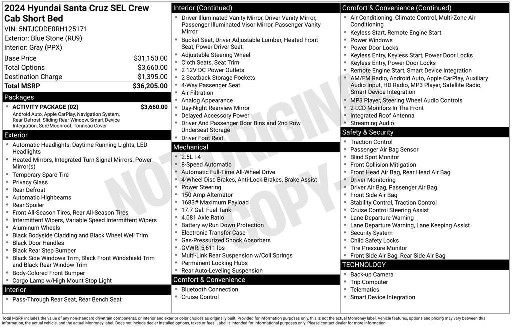2024 Hyundai Santa Cruz SEL