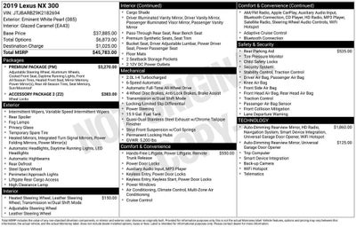 2019 Lexus NX NX 300