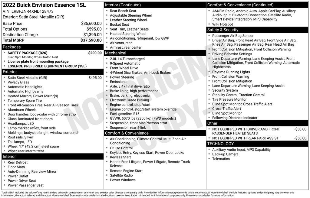 2022 Buick Envision Essence