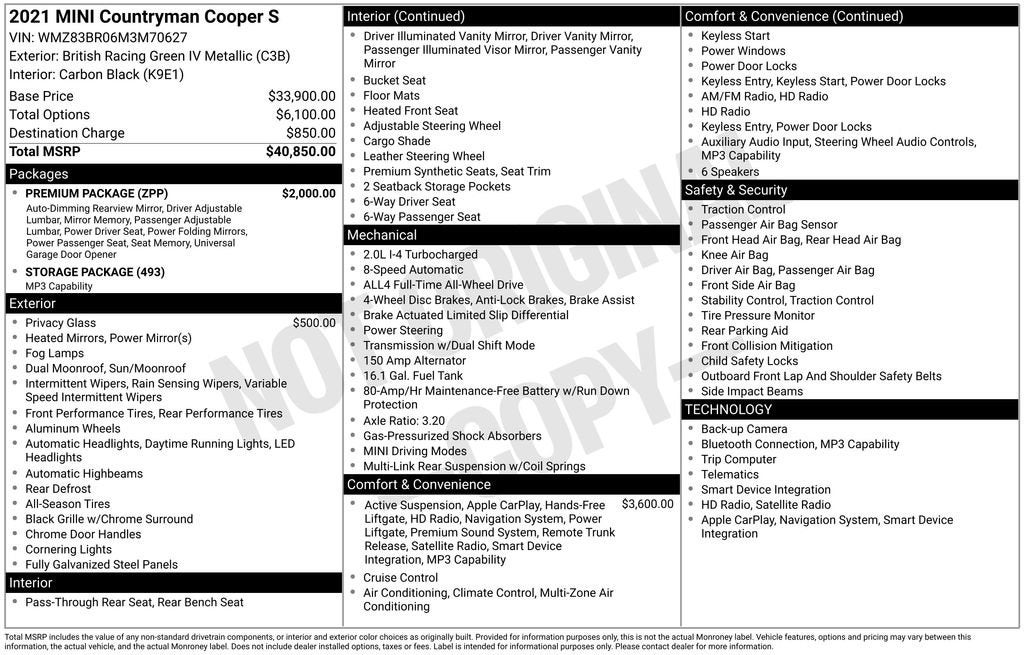 2021 MINI Countryman All4 Cooper S