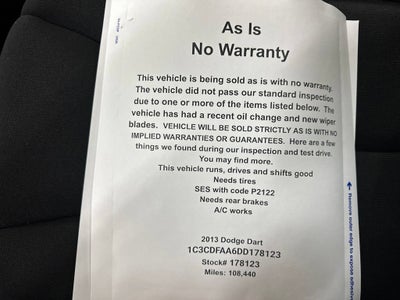 2013 Dodge Dart SE