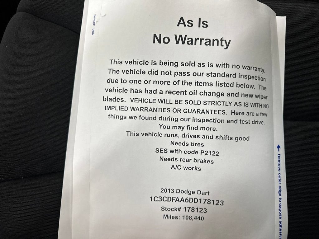 2013 Dodge Dart SE