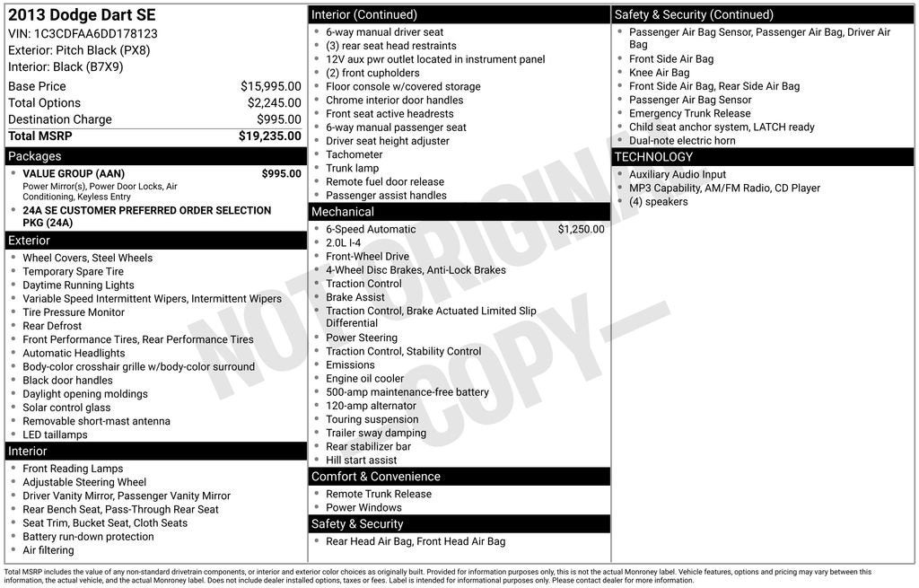 2013 Dodge Dart SE