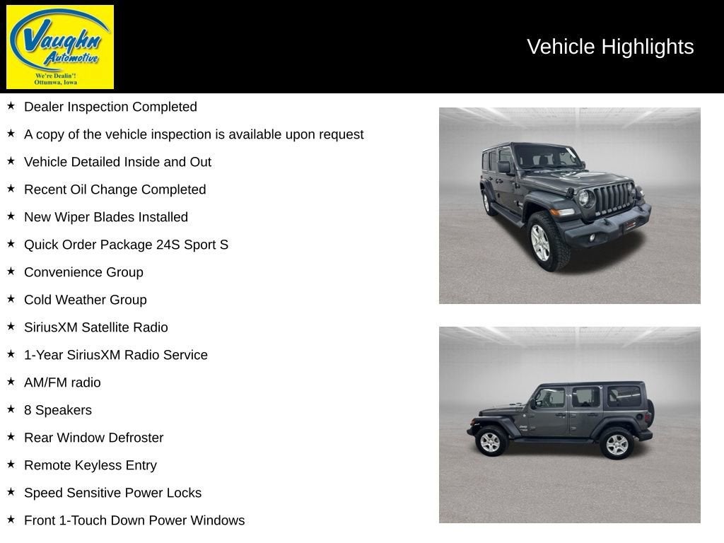 2020 Jeep Wrangler Unlimited Sport S