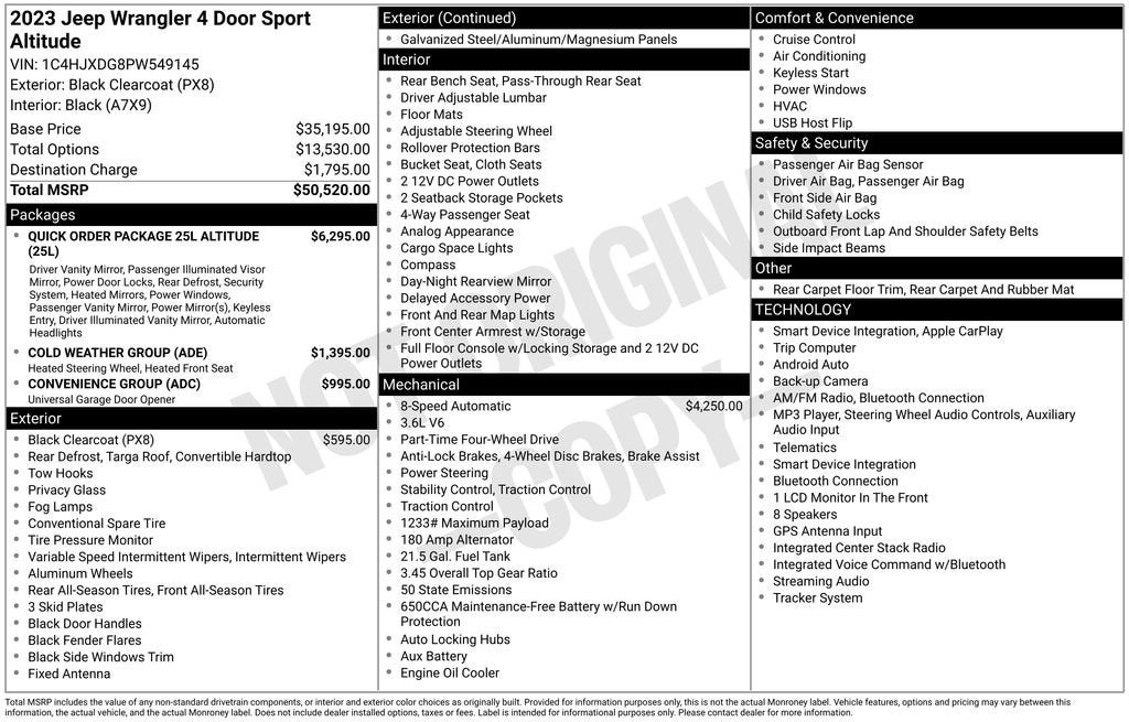 2023 Jeep Wrangler Sport Altitude