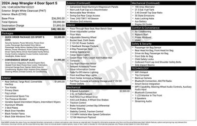 2024 Jeep Wrangler Sport S