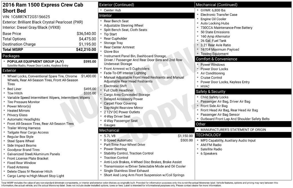 2016 RAM 1500 Express
