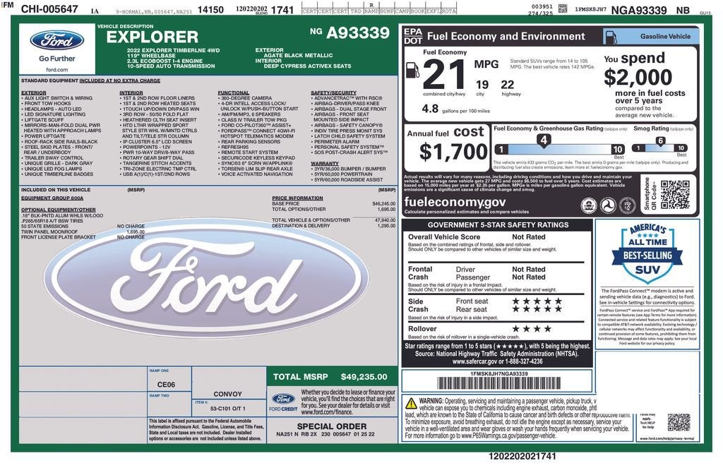 2022 Ford Explorer Timberline