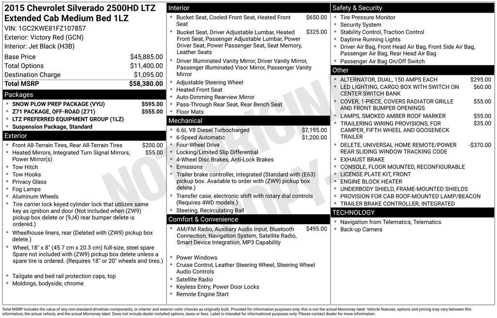 2015 Chevrolet Silverado 2500 HD LTZ