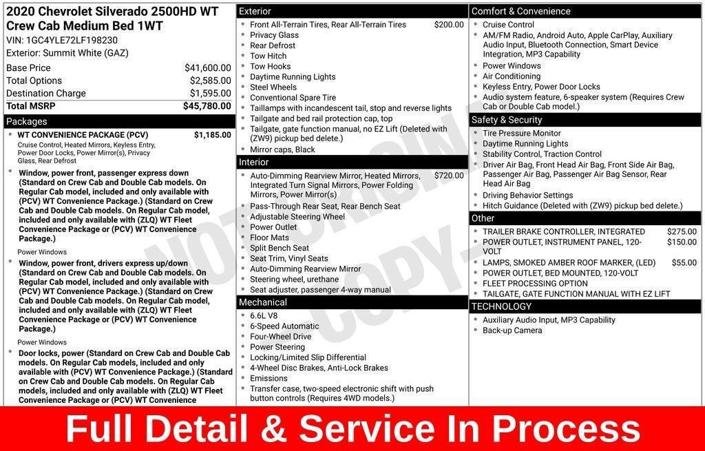 2020 Chevrolet Silverado 2500 HD Work Truck