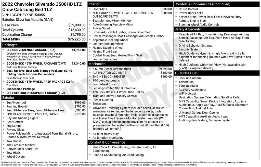 2022 Chevrolet Silverado 3500 HD LTZ DRW
