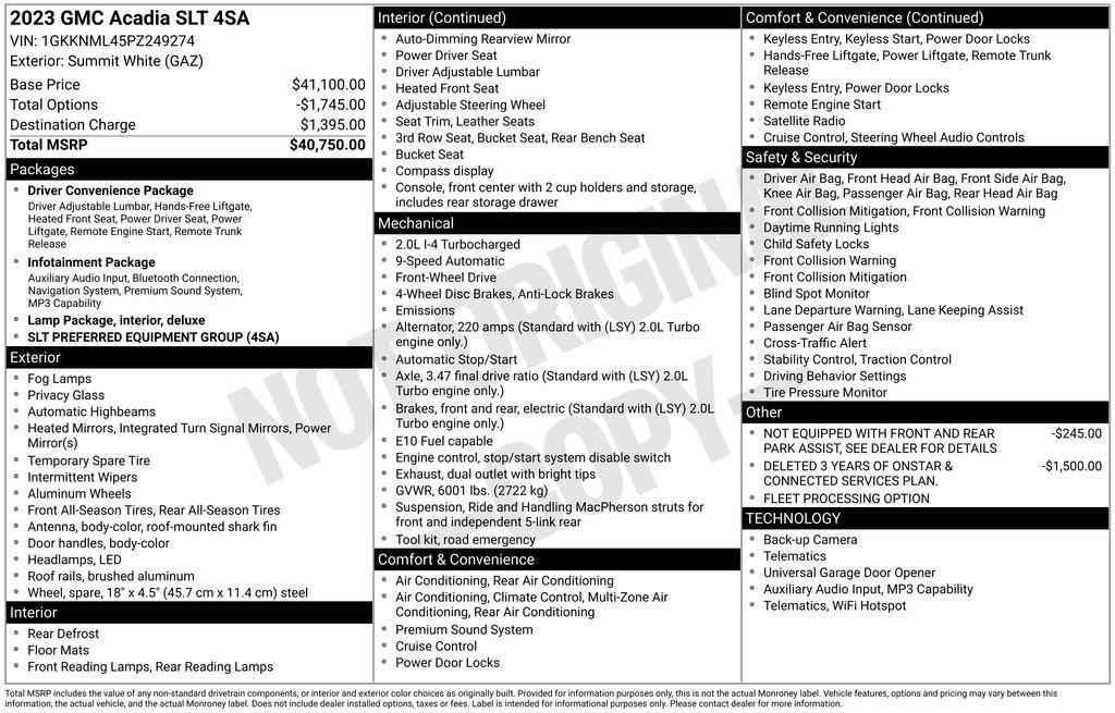 2023 GMC Acadia SLT