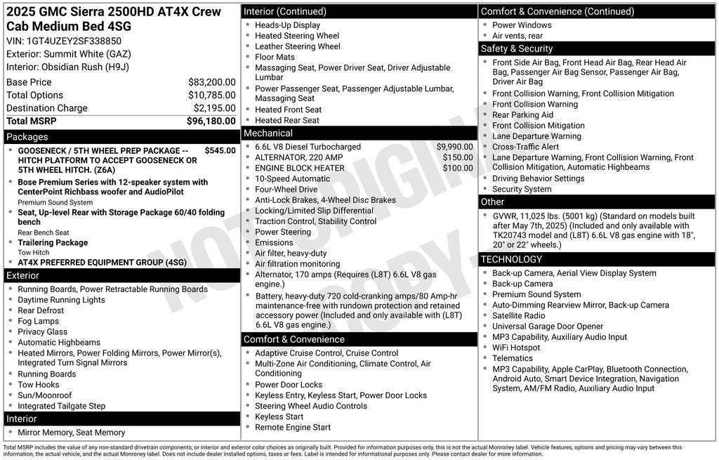 2025 GMC Sierra 2500 HD AT4X
