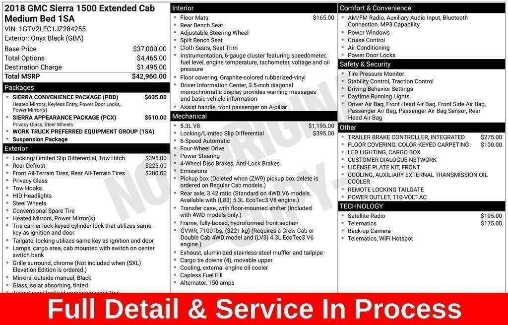 2018 GMC Sierra 1500 NA