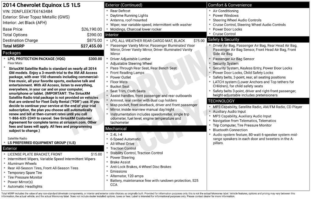 2014 Chevrolet Equinox LS