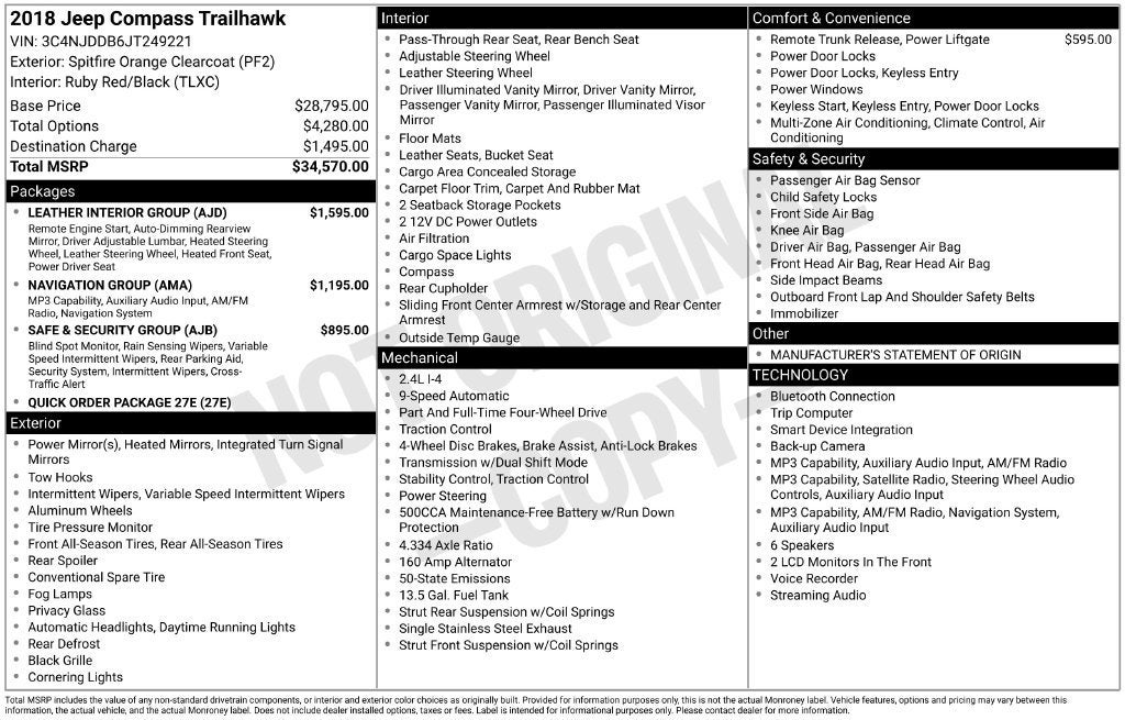 2018 Jeep Compass Trailhawk