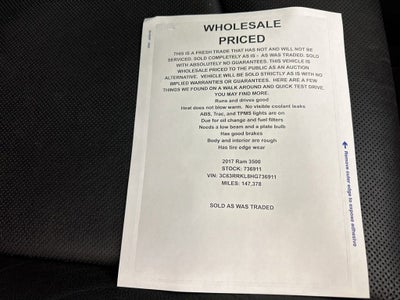 2017 RAM 3500 Limited