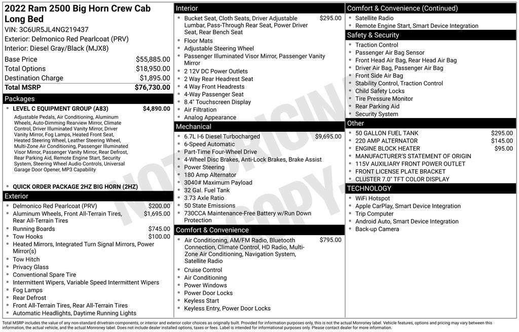 2022 RAM 2500 Big Horn